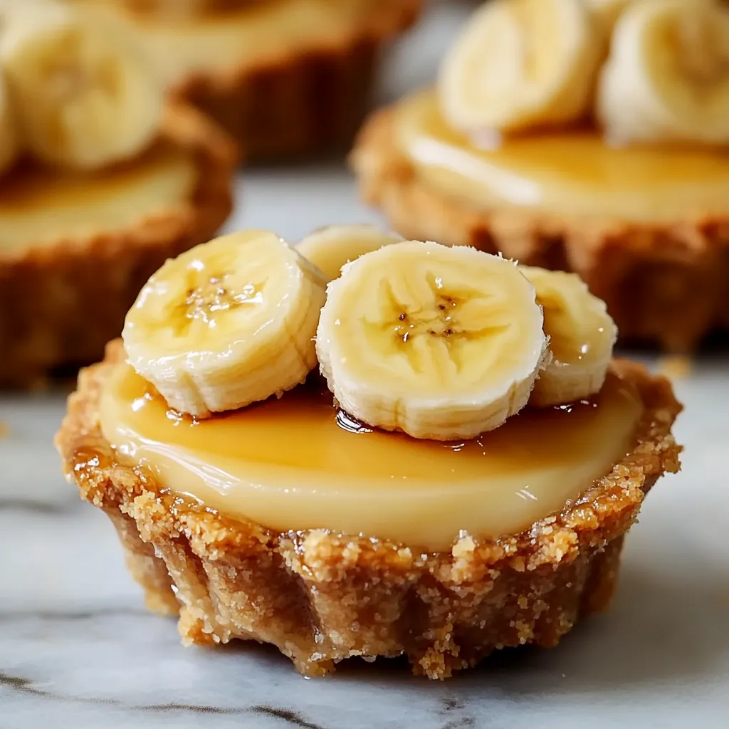 Ein kleiner, leckerer Bananen-Krempel mit Bananen-Slices darauf.