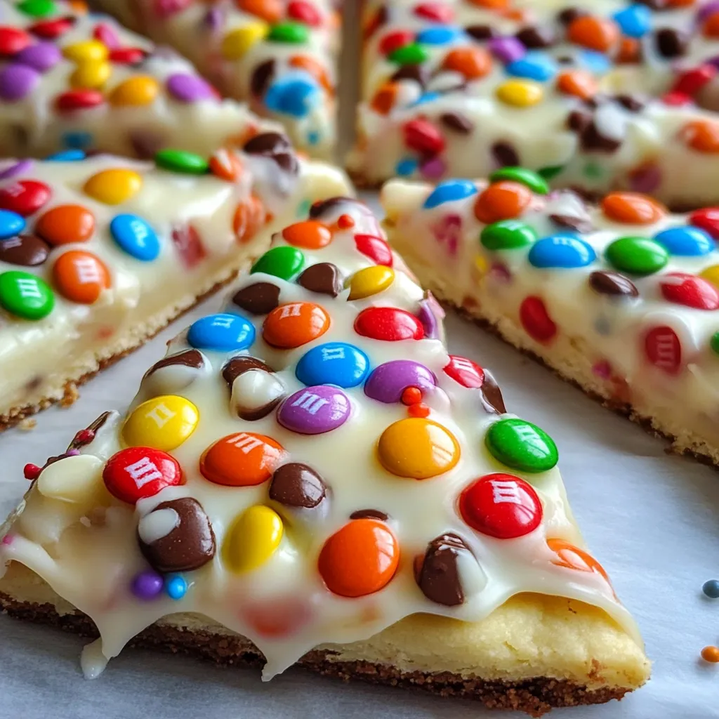 A slice of white chocolate brownie pizza.