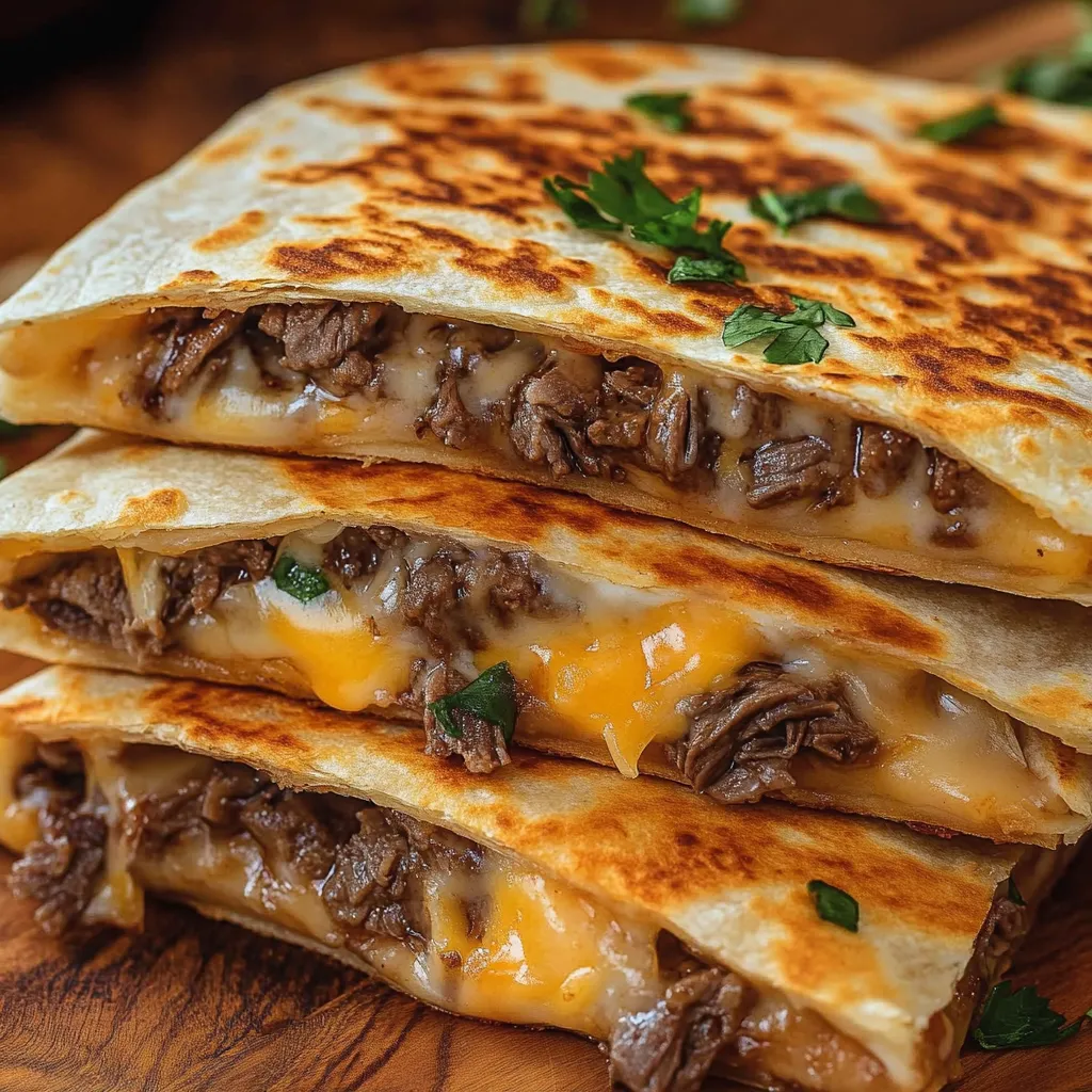Eine Taco Bell Steak Quesadilla auf einem Tisch.