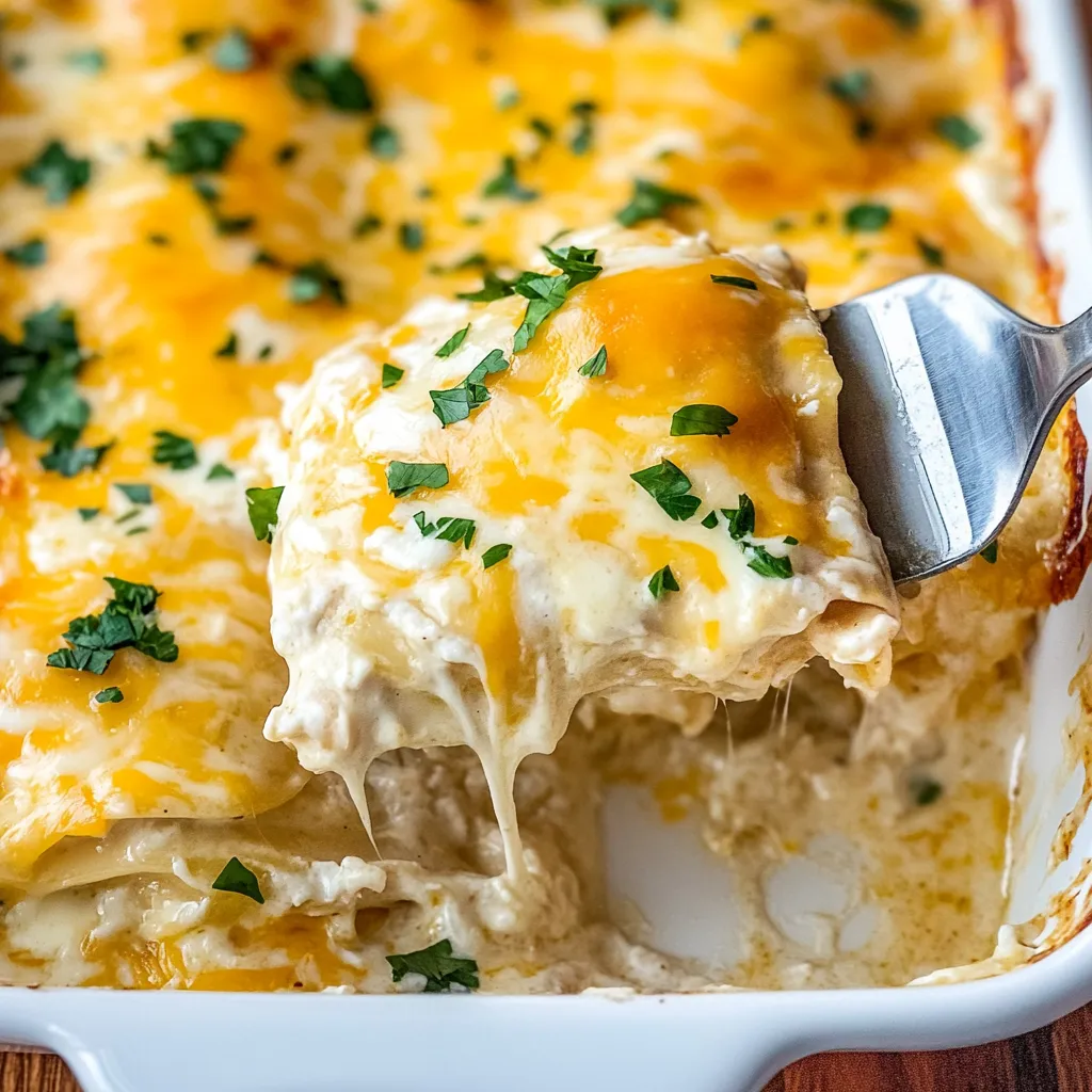 Ein Schälchen mit Sour Cream Chicken Bake.