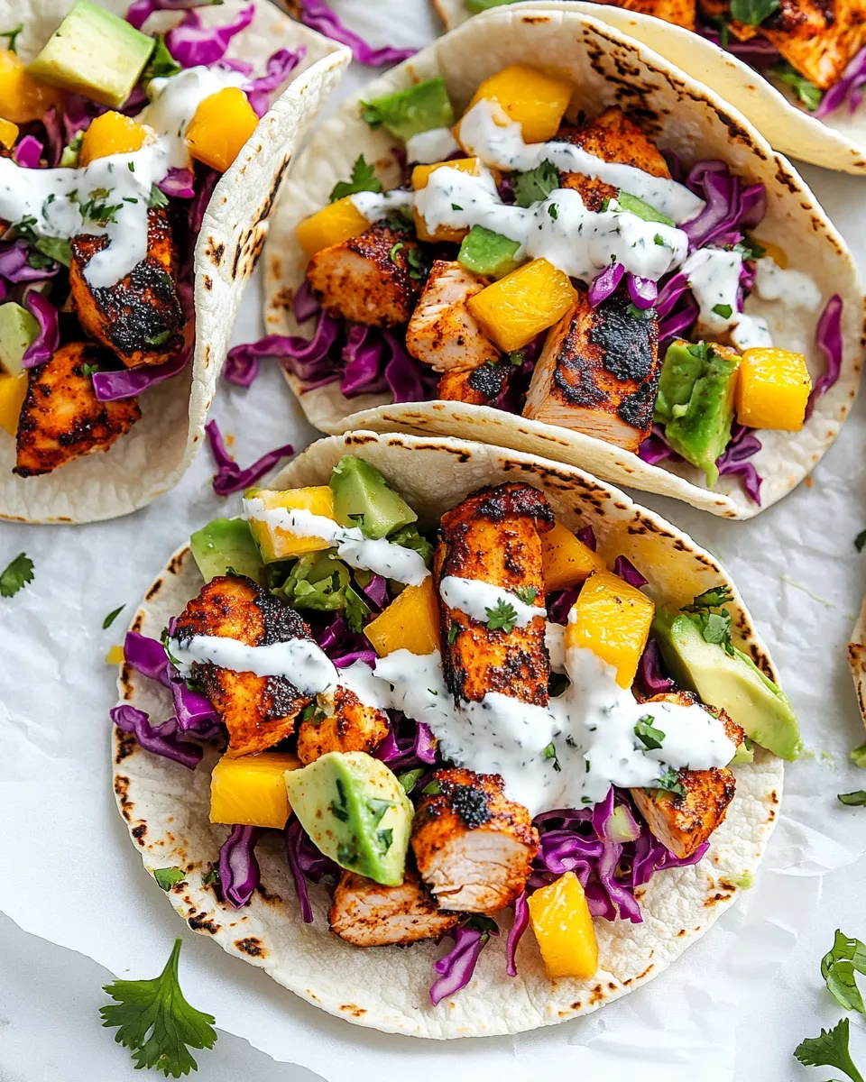 Salmon Tacos mit Mango Salsa.