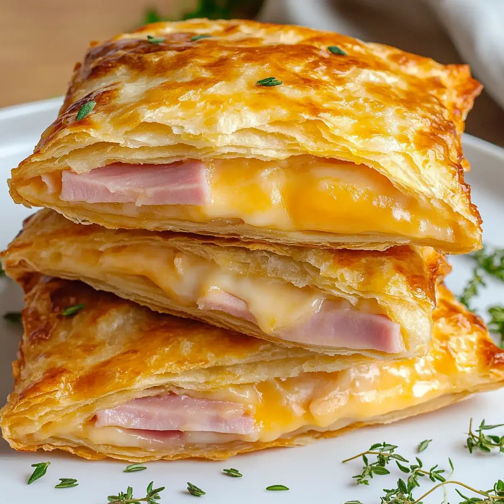 Eine Schicht aus Ham und Käse wird in einem Air Fryer gegart.