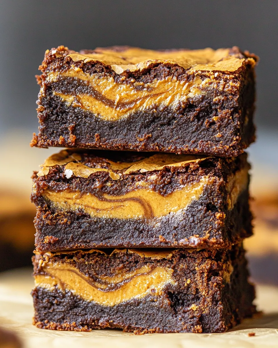 Ein Stück von Biscoff Brownies Cookie Crust.