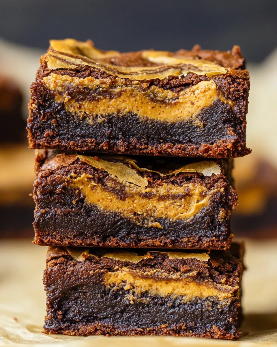 Ein Stück von Biscoff Brownies Cookie Crust.