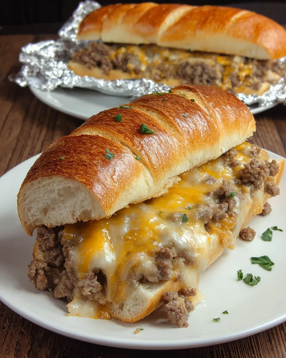 Ein Loose Meat Tavern Sandwich auf einem weißen Teller.