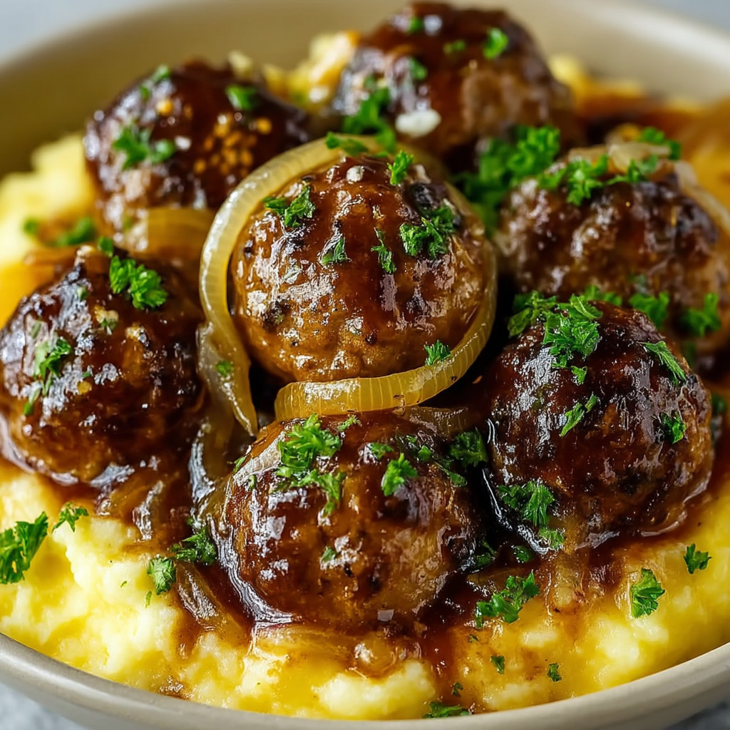 Ein Becher mit gegrillten Knödel und Sauce.