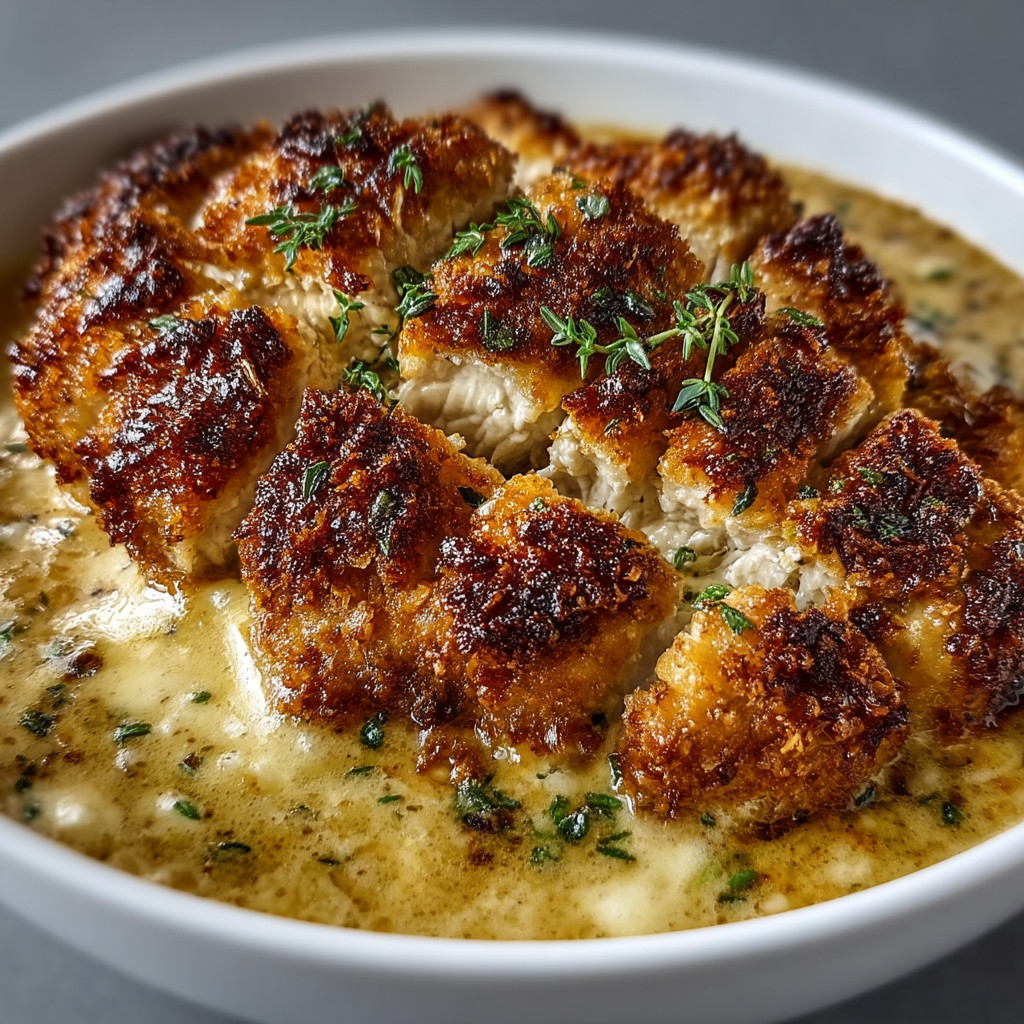 Ein weißer Teller mit einer Mischung aus Fleisch, Zwiebeln und Kräutern.