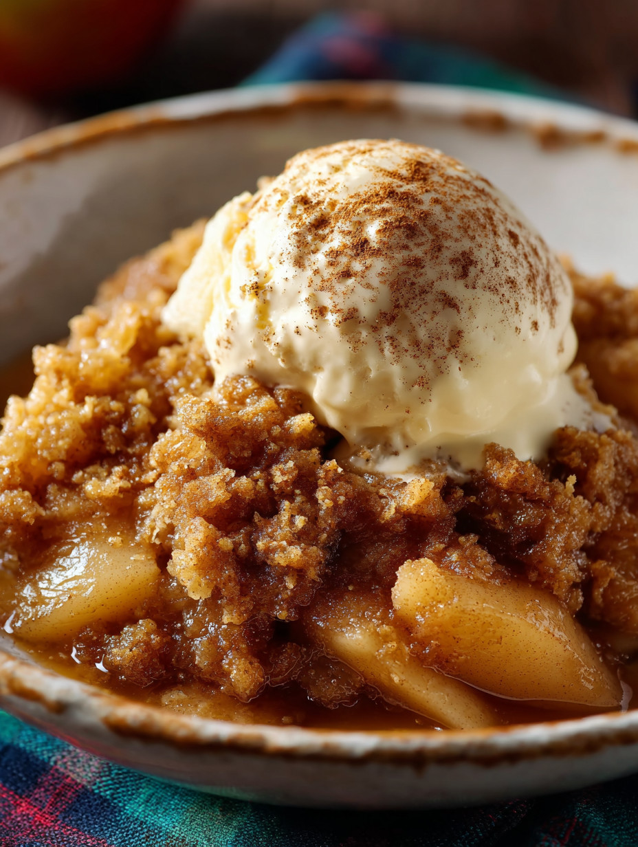 Eine Schüssel mit einer Mischung aus Eis und Kuchen.