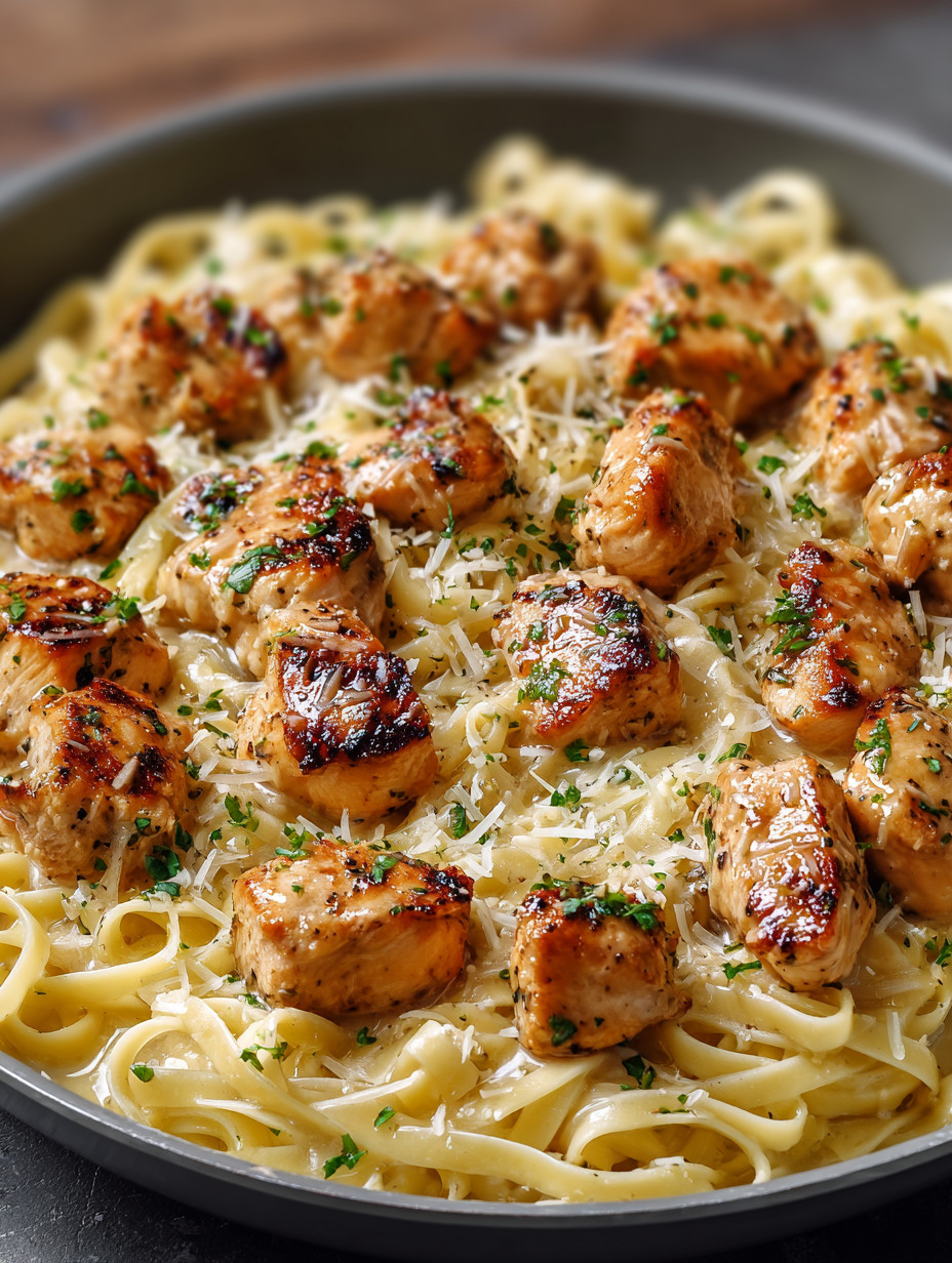 Eine Schüssel mit Pasta und Zwiebeln.