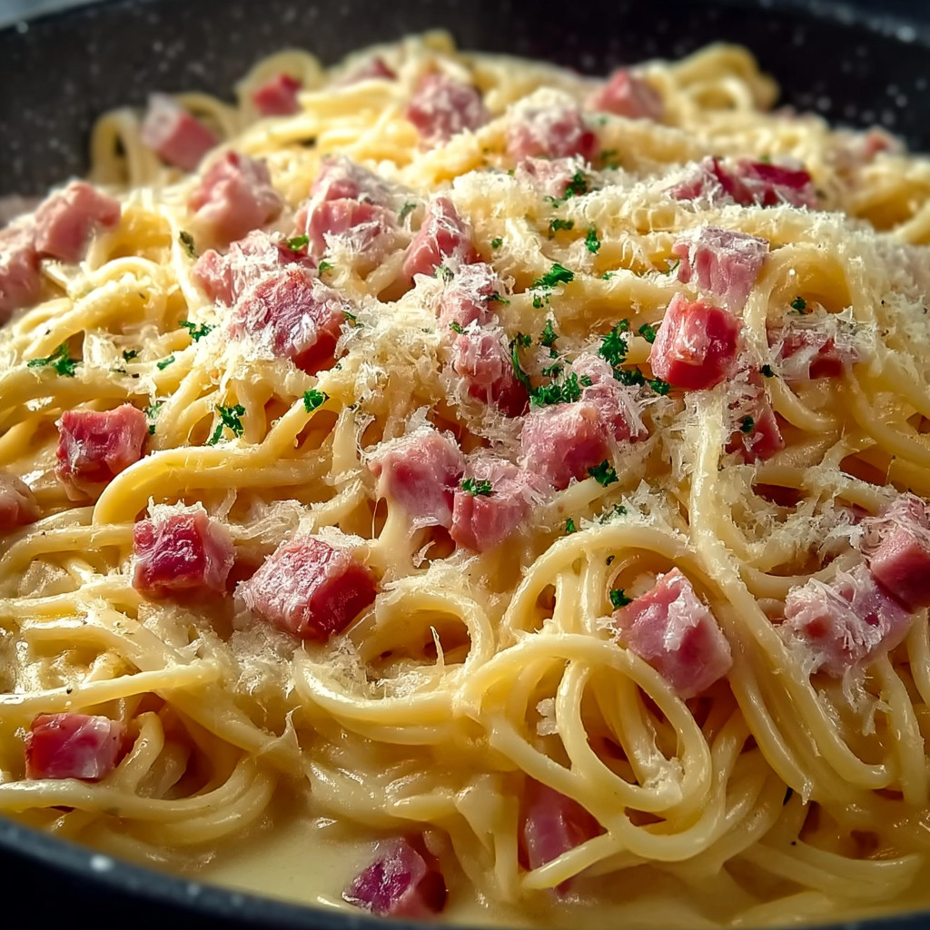 Eine Schüssel mit Pasta und Zwiebeln.