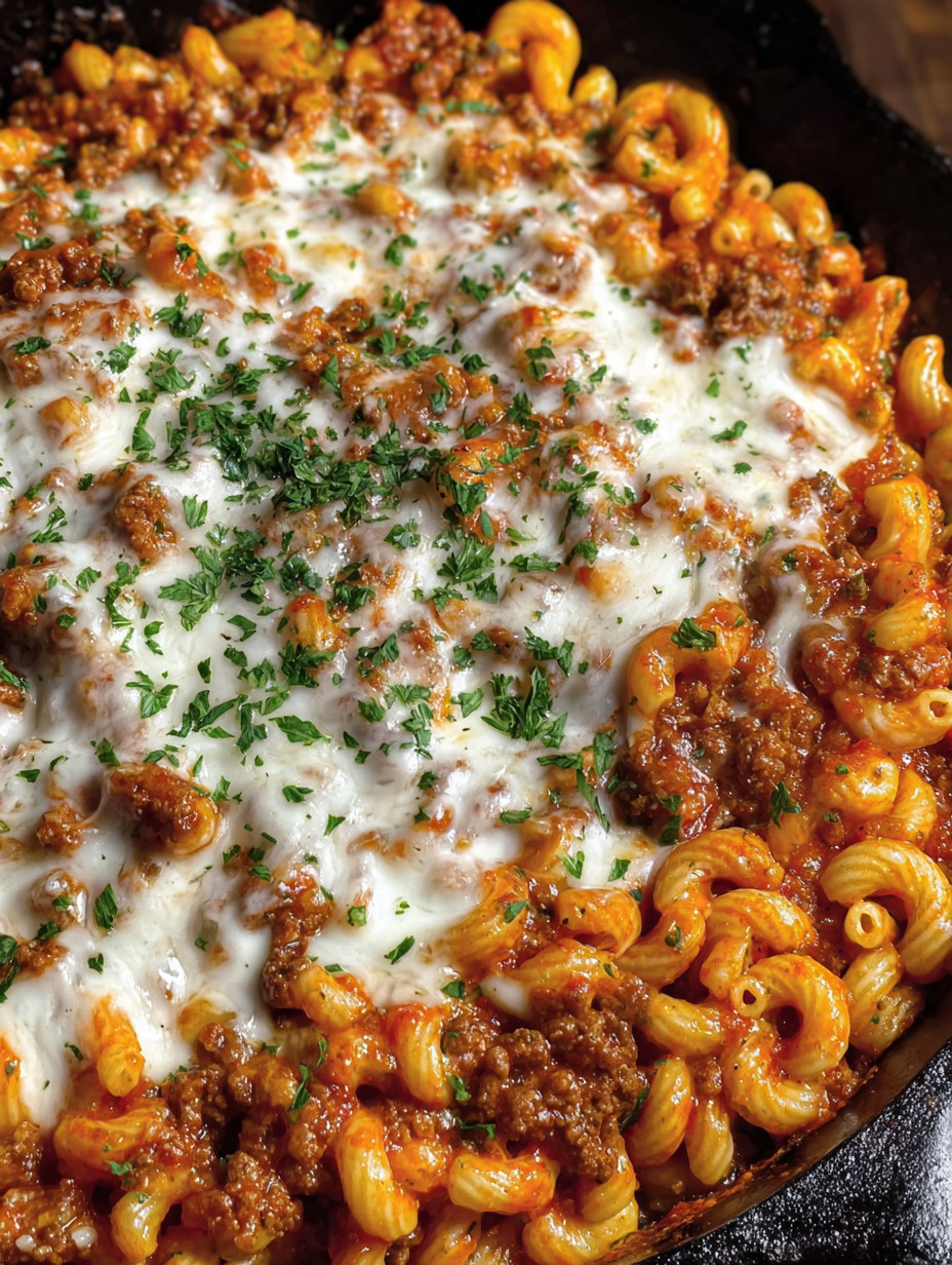 Eine Schüssel mit Penne-Nudelsalat, der mit Käse, Zwiebeln und Tomaten zubereitet wurde.