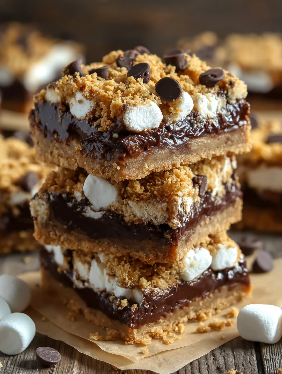 Eine Schokoladenküche mit Schokoladenkuchen und Marshmallows.