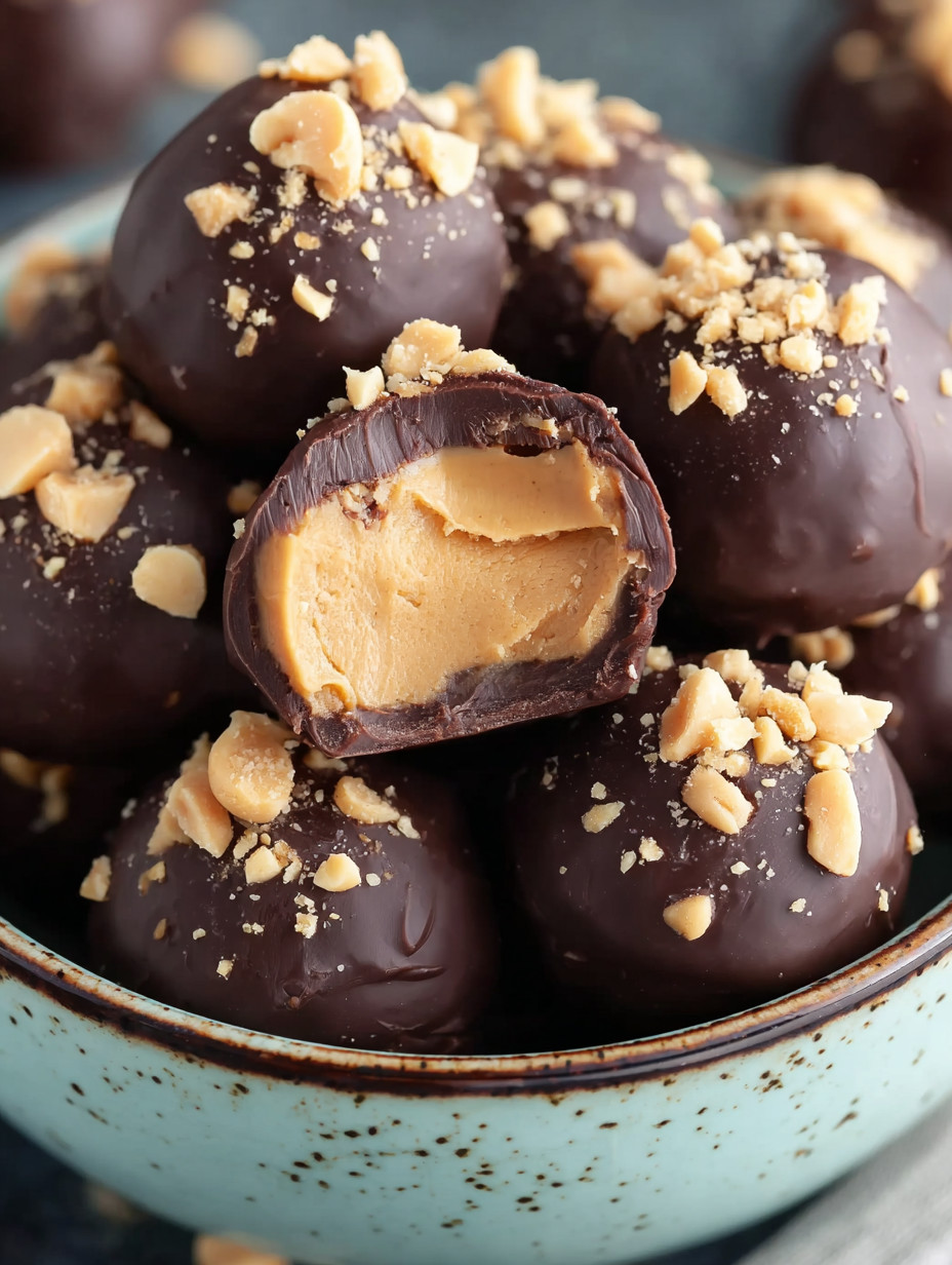 Ein Schokoladenkugel mit Nüssen und Schokolade.