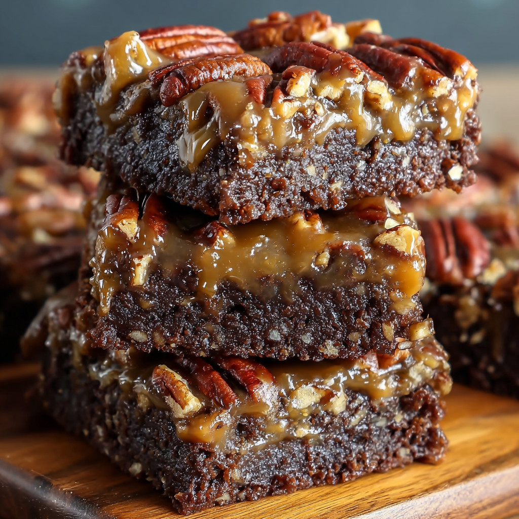 Eine Schokoladensuppe mit Walnüssen auf einem Holzbrett.