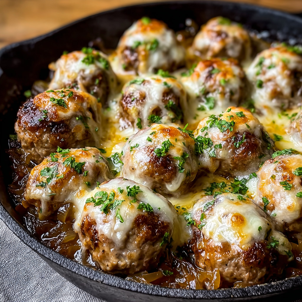 Ein schwarzes Töpfchen mit saurem Käse und Zwiebeln.