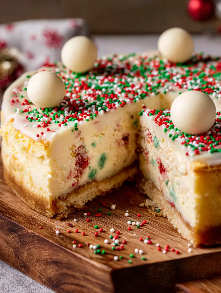 Eine Schokoladenkuche mit Eiern und Mandeln auf einem Holzblock.