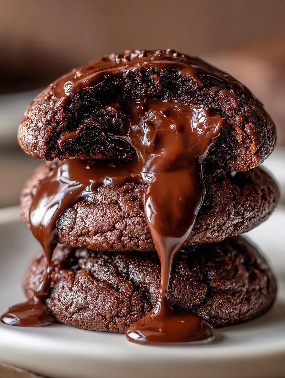 Eine Schokoladenseite mit Schokoladenglasur auf einem weißen Teller.