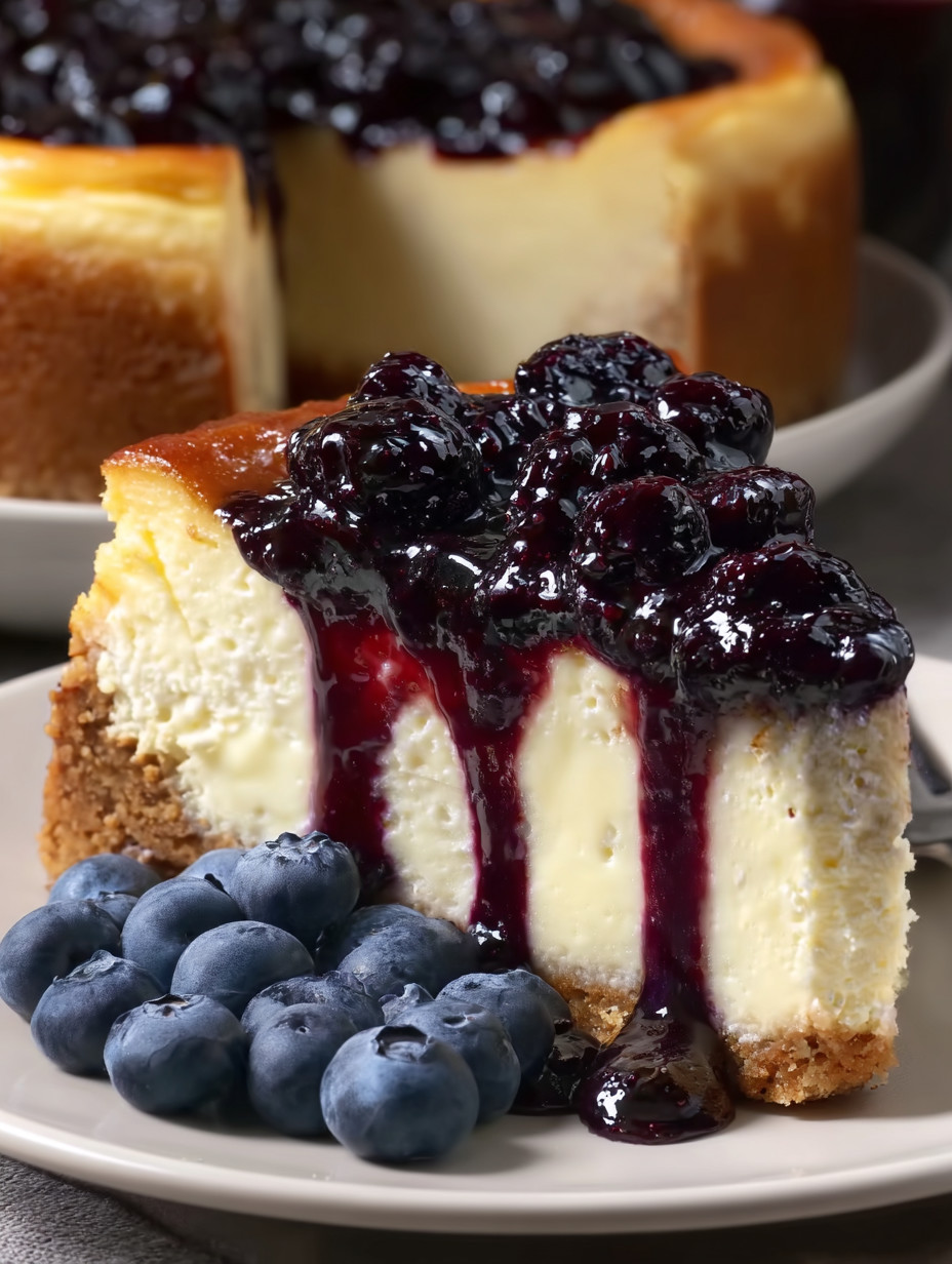 Eine süße Cake-Torte mit einer Schicht aus Sahne und Zitrusfrüchten, die mit Blaubeeren und Zitrusfrüchten garniert ist.