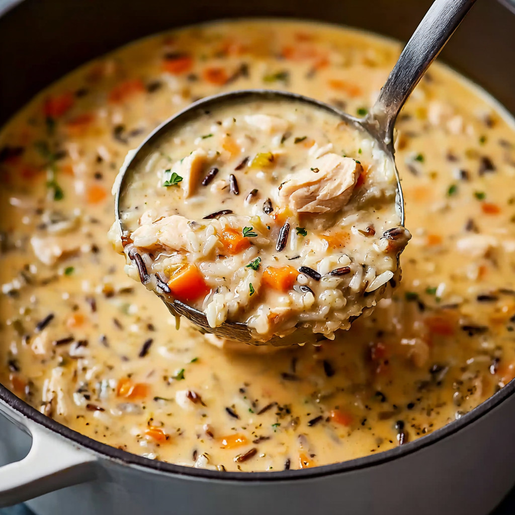 Ein Schalen mit einer Mischung aus Rice, Chicken und Karotten.