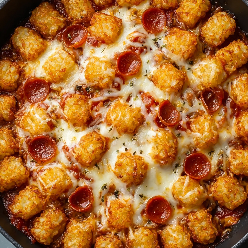 Eine Schüssel mit Pizza, die mit Tomaten, Mozzarella und Pepperoni garniert ist.