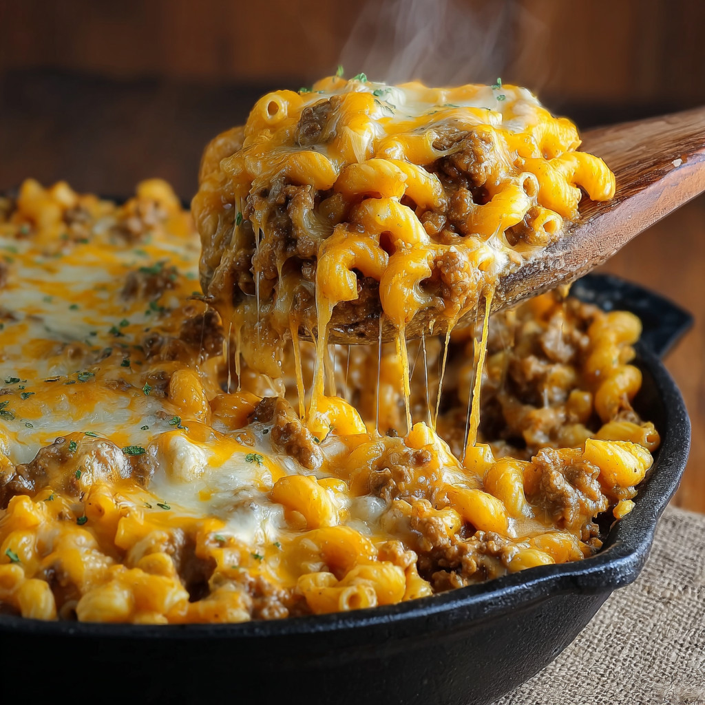 Eine Schüssel mit Macaroni und Käse.