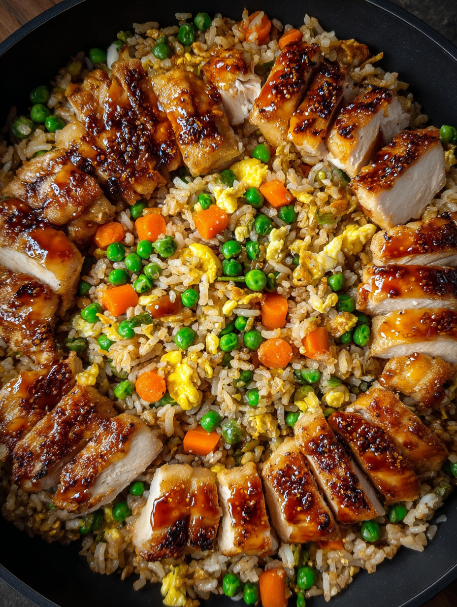 Ein Bild von einer Rice-Pasta-Mischung mit verschiedenen Zutaten wie Kartoffeln, Karotten, Eiern und Rindfleisch.