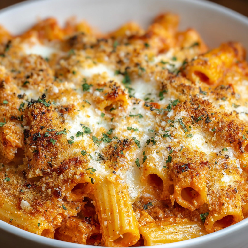 Ein weißer Käsekäfer auf einer Penne.