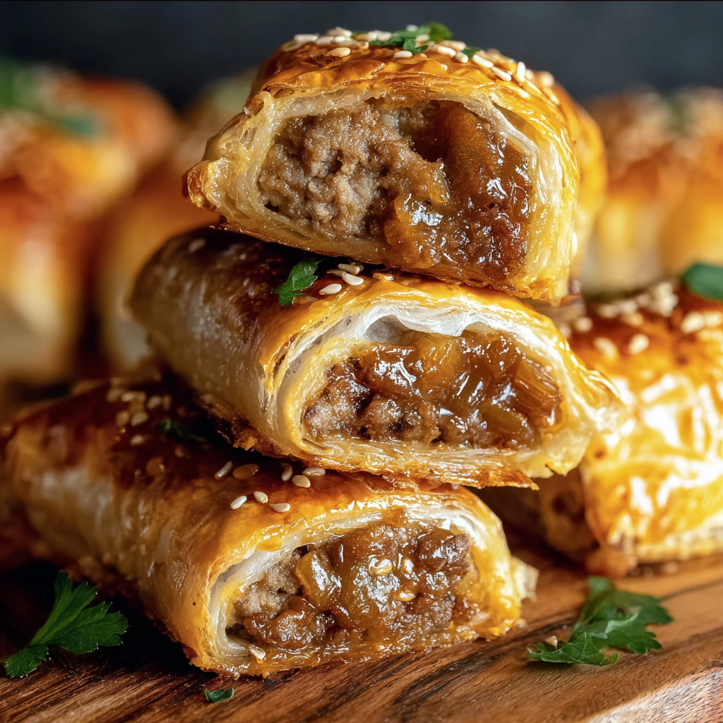 Eine Schicht von Pretzels auf einem Holzblock.