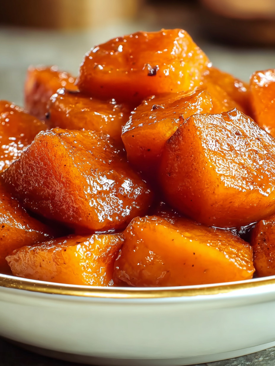 Ein goldener Teller mit einer Mischung aus roten und braunen Zwiebeln, die in einem Topf gekocht wurden.