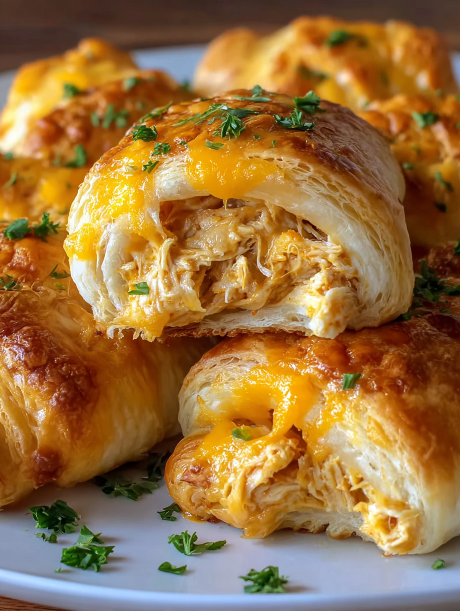 Eine Platte mit drei Scheiben Käse-Kekse auf dem Teller.