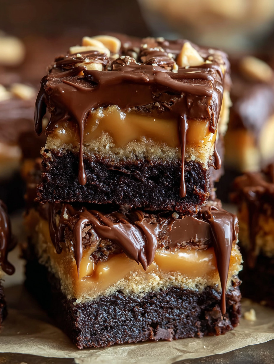 Eine Schokoladensuppe mit Nüssen auf einem Dessert.