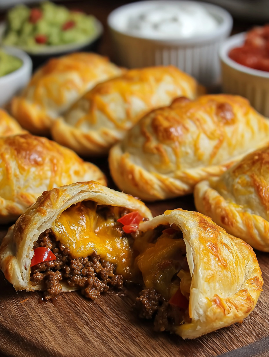 Eine Gruppe von sechs quadratischen, leicht gebackenen Pizzas mit unterschiedlichen Zutaten wie Käse, Tomaten, Paprika und Zwiebeln.