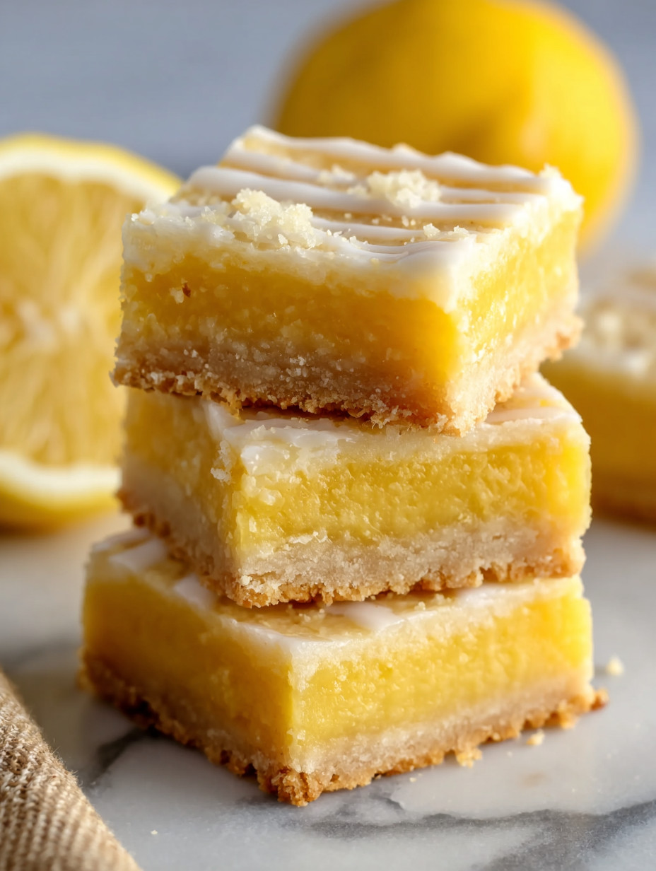 Eine Schicht aus Zucker und Zitronen wird auf einem Teller präsentiert.