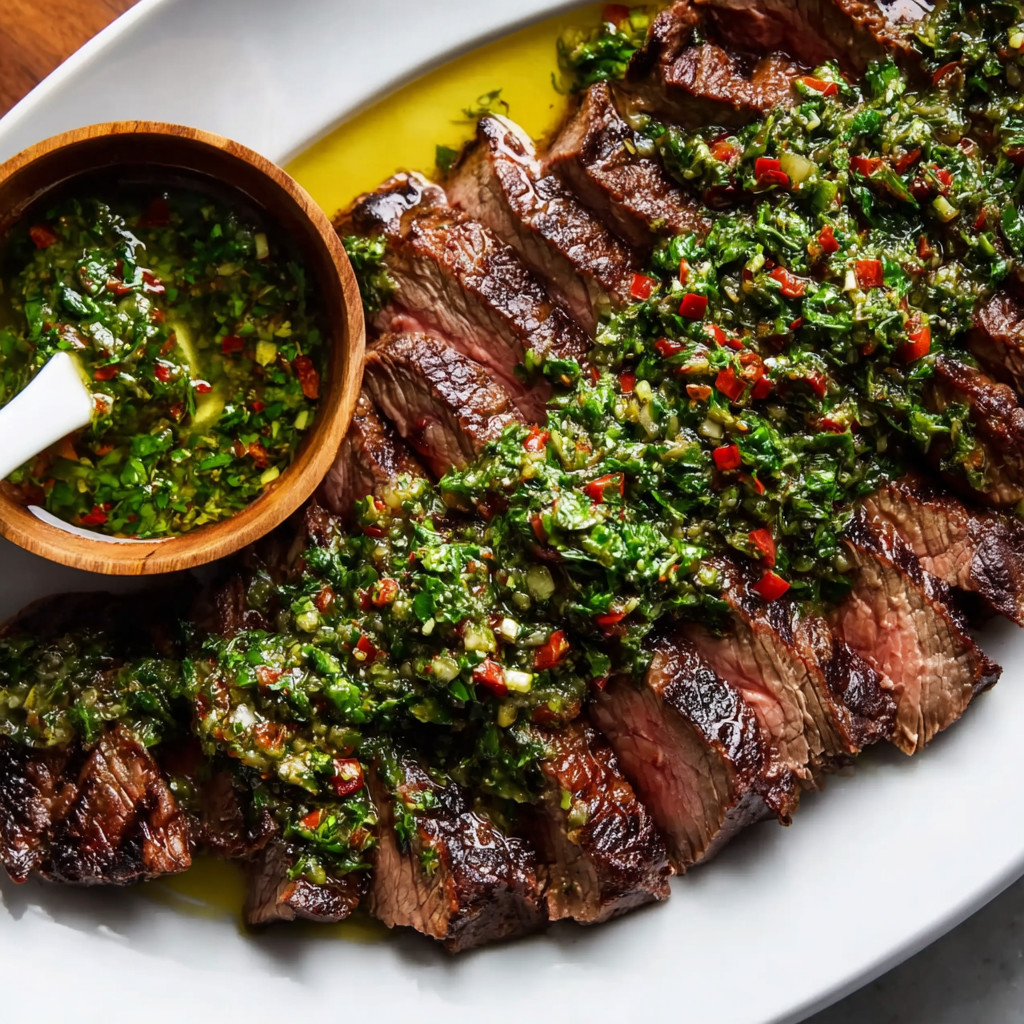 Ein großes Stück Rindfleisch mit grünem Salat auf einem weißen Teller.