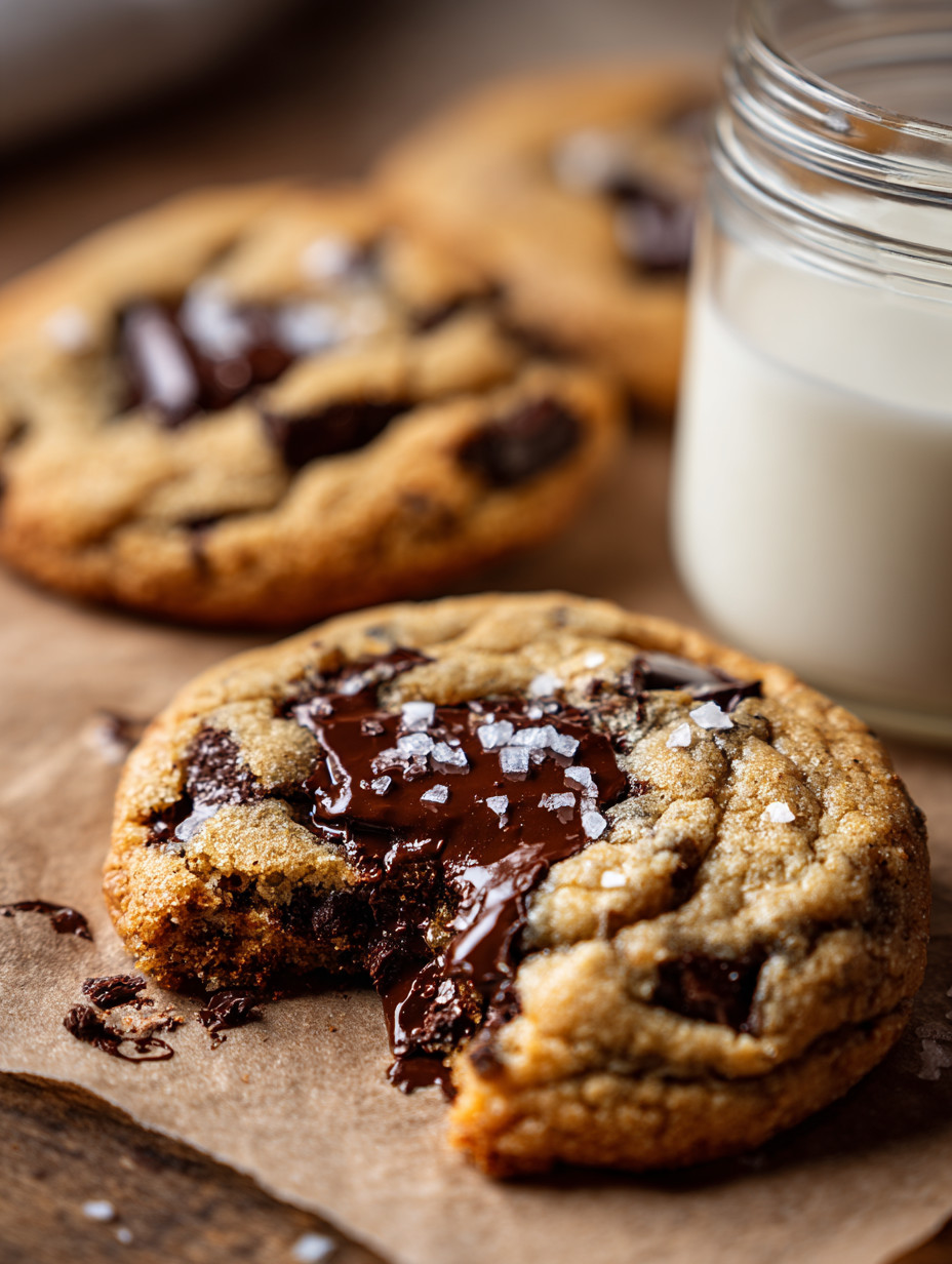 Eine Schokoladen-Schokoladenkugel auf einem Tisch.