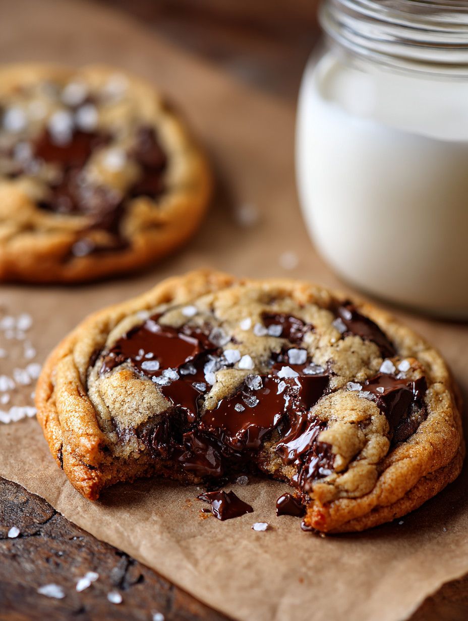 Ein Cookie mit Schokoladensoße auf einer Pappe.