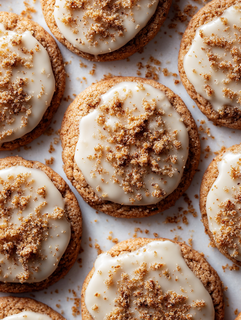 Eine Schicht von Sandkuchen mit Sandkuchen und Sandkuchen auf einem Tisch.