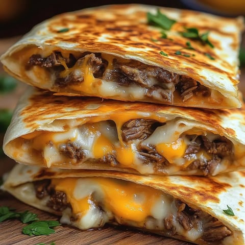 Ein Taco Bell Steak Quesadilla mit Käse und Steak.